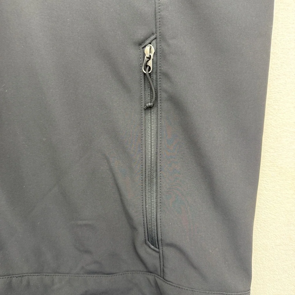 The North Face Softshell Jacket Mens XXL Black Cream Full Zip Fleece Lined